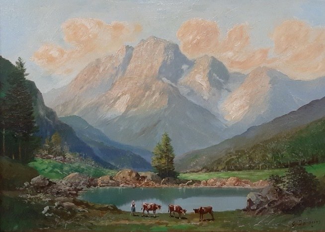 Giuseppe Bonacina - " Pascolo in montagna "