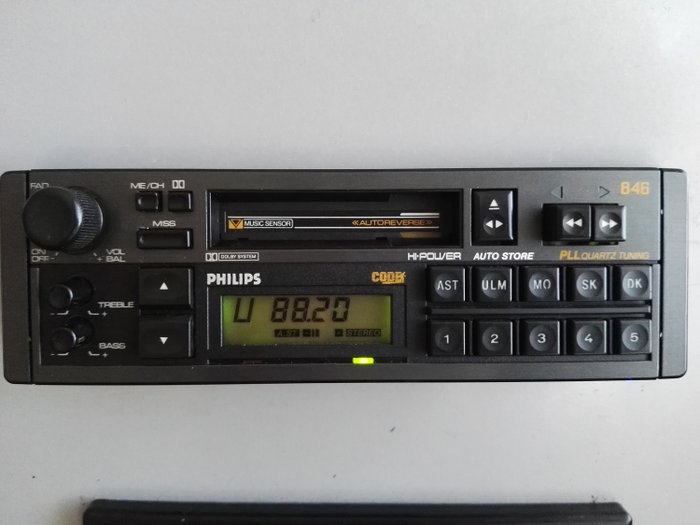 High-end Philips car radio - Philips 846 high power car radio - 1988-1990