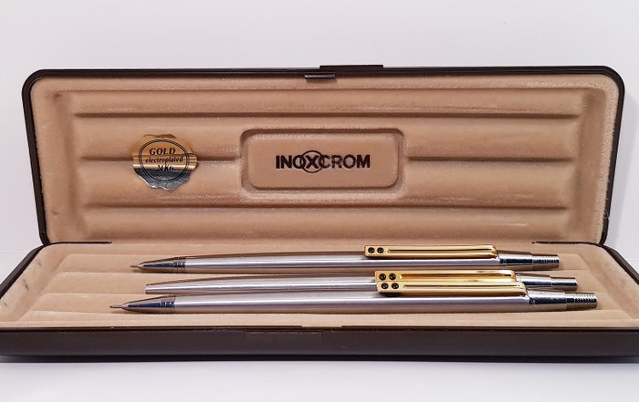 Inoxcrom modelo 2001 - Kugelschreiber und Druckbleistift - Set von 3