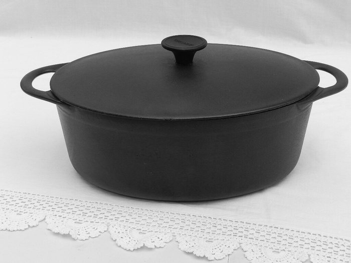 Cousances/Lecreuset - Simmering pan - casserole - cocotte - Black cast iron