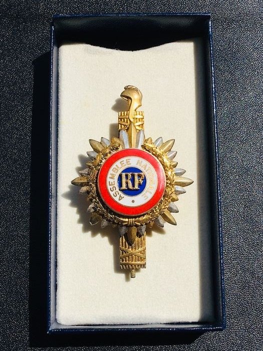 Francia - Excelente distintivo oficial de diputado de la Asamblea Nacional de Francia (I5A1) Recompensa - Medalla