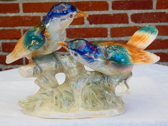 JEMA - Holland - Ett par fåglar - Porslin / keramik - ca 1950