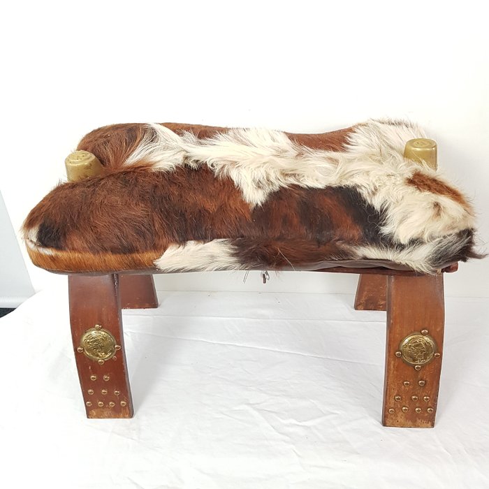 Vintage Camel Stool Or Cowhide Ottoman Wood Cowhide Catawiki