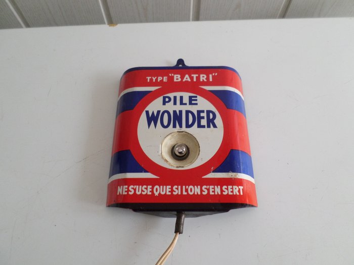 former WONDER advertising battery tester - metal