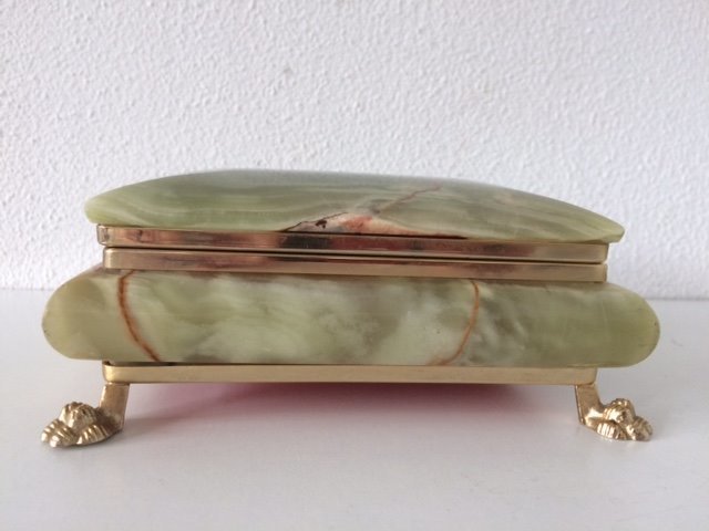 G.S.E. ottone garantito - 首饰盒 - 缟玛瑙, 黄铜