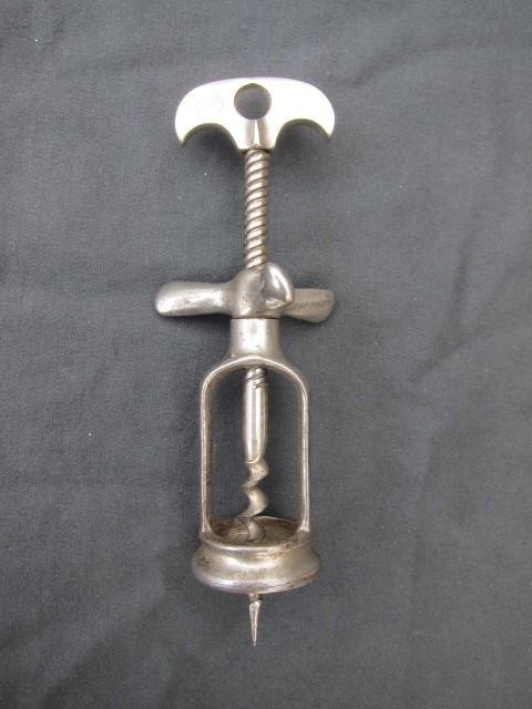 Vintage French Helice Corkscrew by J. Perille, 1920s - nickle plated steel