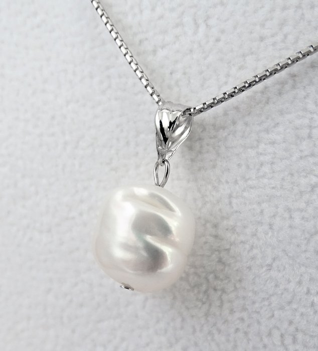 HS Jewellery South sea pearl, Baroque 11.86 X 12mm - Pendant, 18 kt ...