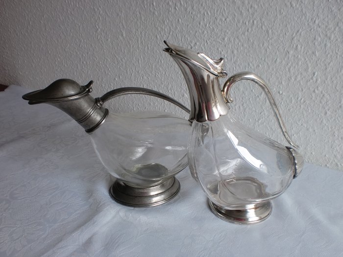 滗水器，玻璃水瓶，冷鴨 (2) - 水晶, 錫