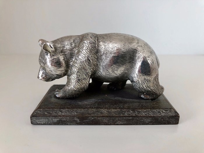 6 heavily silvered animals from the World Wildlife Fund / WWF / WWF (6) - Silverplate - Netherlands - Second half 20th century