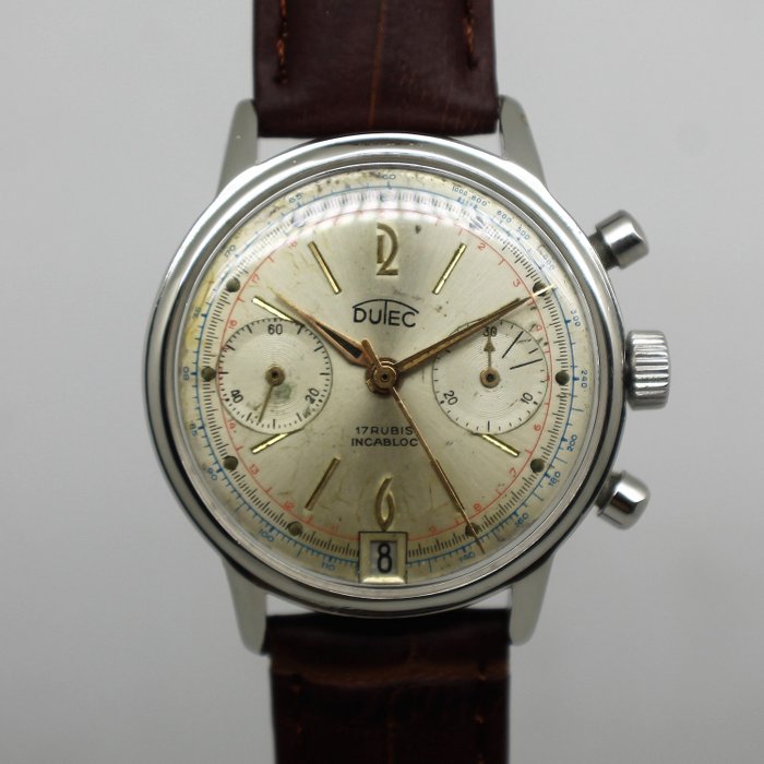 Dutec - Chronograph Suisse - Cal. Landeron 187 - Herre - 1950-1959