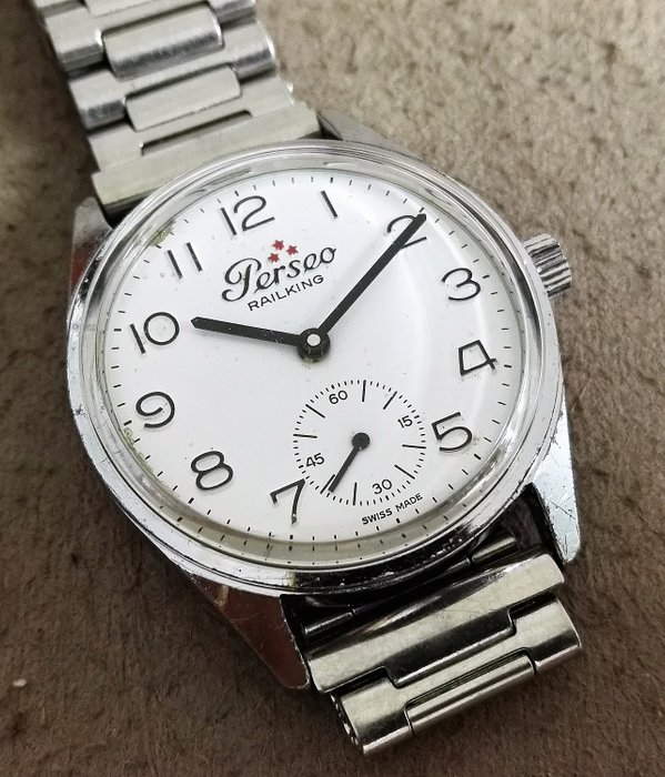 Perseo - Railking Ref.13204 mm 34 manual winding For F.S. steel band - 13204 - Mænd - 1960-1969