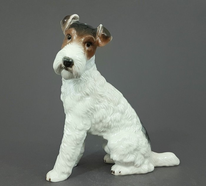 Max Hermann Fritz - Rosenthal - Chien - Fox Terrier - Porcelaine