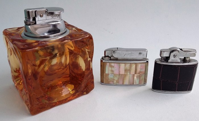 Zenith - Robin - lighter - lighters - table lighter - Ice Cube Glass - mother-of-pearl - 3