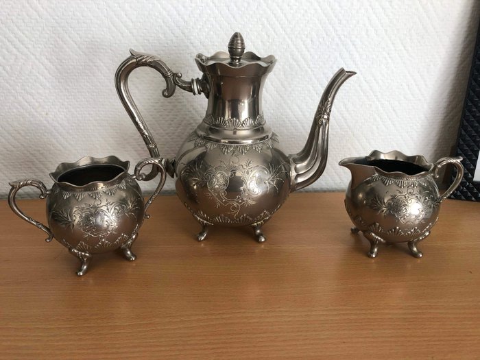 Serviciul de Cafea și Ceai (3) - Argintărie - Eduard Hueck - Germania - Late 19th century