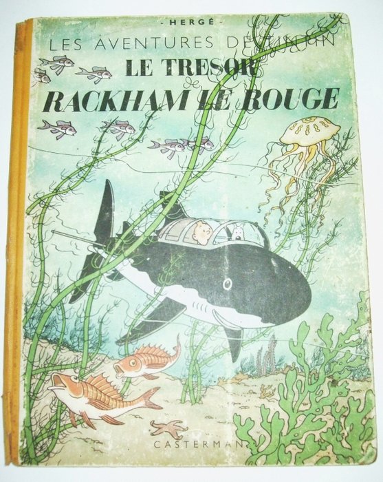 Tintin T12 - Le Trésor De Rackham Le Rouge (A24)  - C - Första upplagan - (1945)