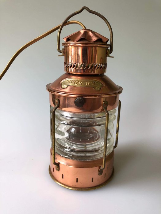 D.H.R. - 舊船舶燈錨燈 - 紅銅與黃銅