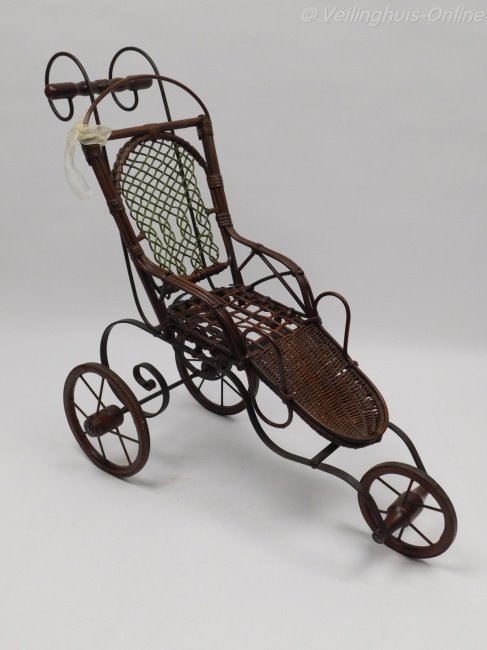 Antieke Poppenwagen 2de helft 1800 Engeland - Carro de muñecas - 1880-1889