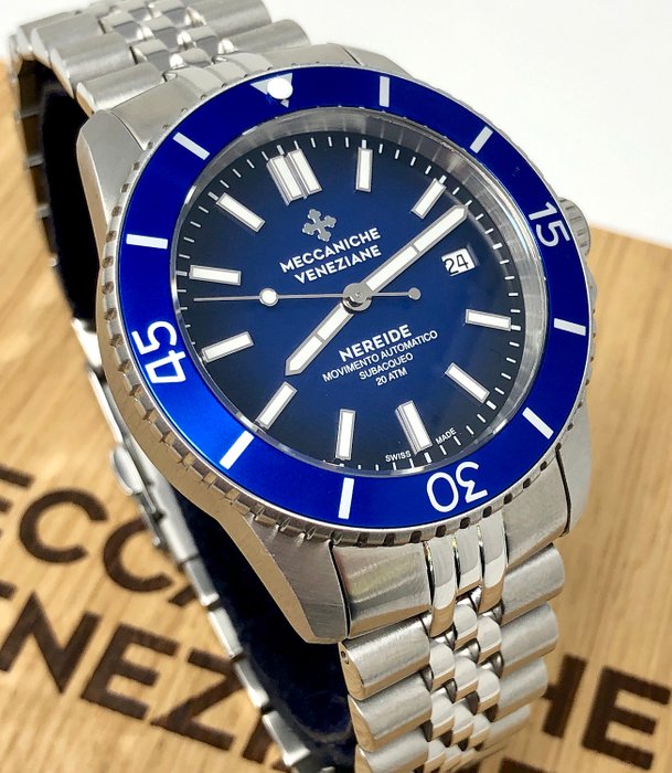Meccaniche Veneziane - Automatic Watch Nereide 3.0 Cobalto Blue Jubilee Bracelet - 1202001 "NO RESERVE PRICE" - Miehet - BRAND NEW