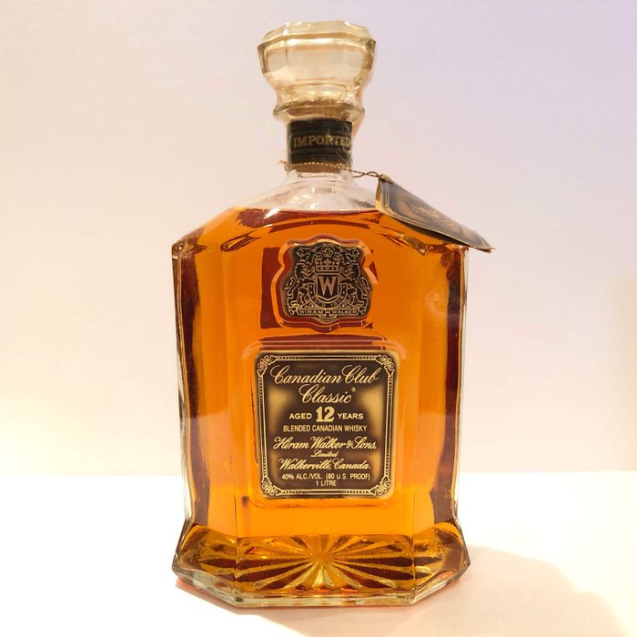 Canadian Club Classic 1976 12 years old Special Decanter Bottle  - Official bottling - 1.0 Litru