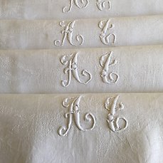 coussin 10m de lin damassé 1900 pour serviette de table antic towels tissus 