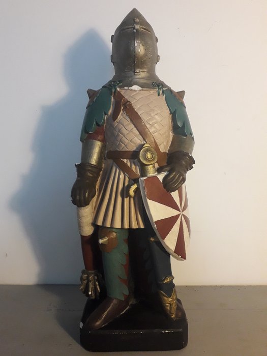J L Delaroche - Cavaliere medievale policromo