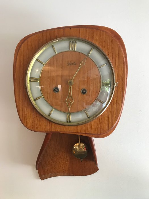 Genfa - antique wall clock from Sweden - Copper, Wood