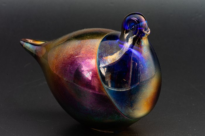 Sirenin Taidelasi Ateljee Ky - Bird - Length 12 cm - Glass