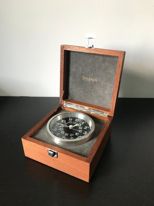 Tamaya MQ 2 marine quartz chronometer - ship's clock (1) - Steel, Wood