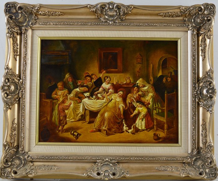T I Gabris 20th Century A Continental Interior Scene With Many Figures Catawiki