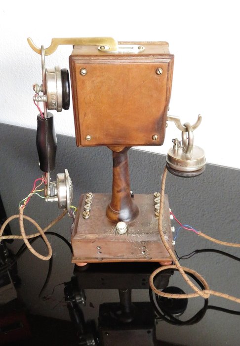 Original Grammont - Système Eurieult Type 10  - Telefon, Hygieno-Phone, 1920er Jahre - Mahagoni und Eichenholz
