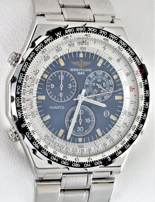 Breitling - Jupiter Pilot - Swiss Chronograph - Ref. No: A59028 - Excellent Condition - Warranty - Uomo - 1990-1999