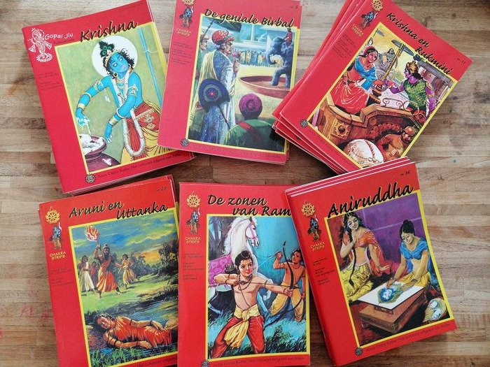 Chakra Strips, deel 1 t/m 40 + 2 introductienummers - Amar Chitra Katha: het cultureel erfgoed van India - Softcover - Eerste druk - (1998/2001)
