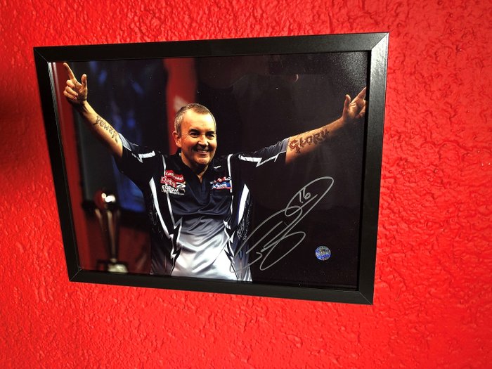 Phil Taylor Signed Darts 12x16 Photograph New A 