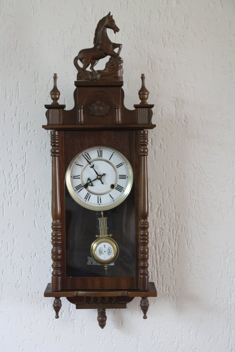 Horse Regulator clock - Wood