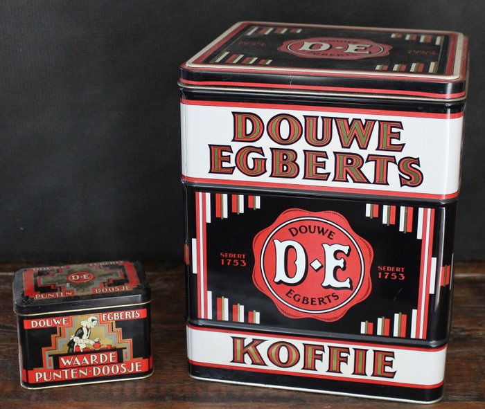 Evalueerbaar nicht aanplakbiljet Douwe Egberts - Groot Koffie winkelblik en - Catawiki