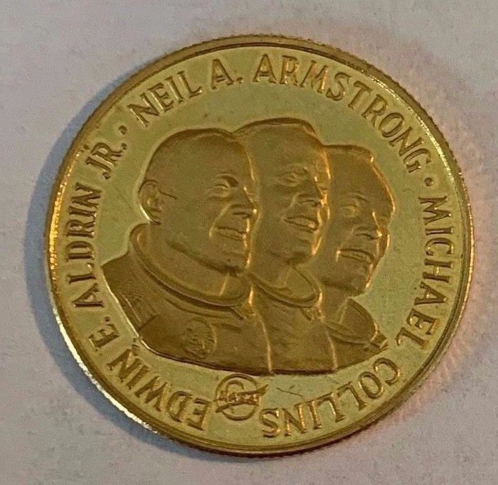 Stati Uniti - Herdenkingsmunt  1969 Gouden Apollo 11 - maanlanding - Oro