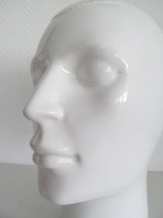 Vintage porseleine jaren 60 etalage hoofd mannequin hoofd  - Porselein 