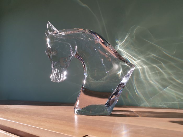 Marc Lalique - Lalique - Rzeźba Głowa Konia (1) - Kryształ