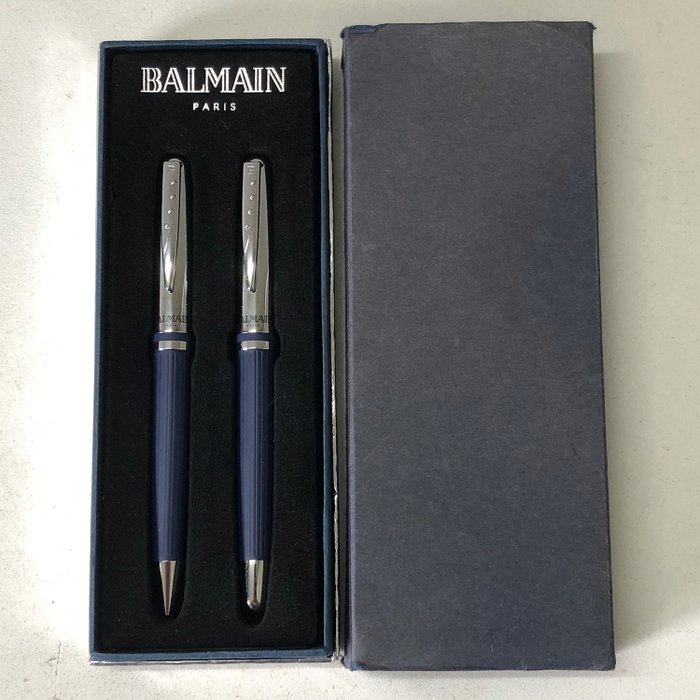 Balmain Paris - Ballpoint - Metal pen set of 2
