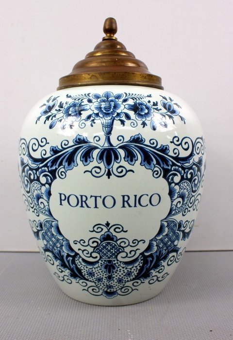 Oud Delft - Delft blå "Porto Rico" gryte - Steintøy