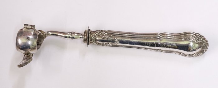 Französische antike Manche à Gigot, Ärmelgriff - .950 Silber, und Metall - Frankreich - Ende des 19. Jahrhunderts