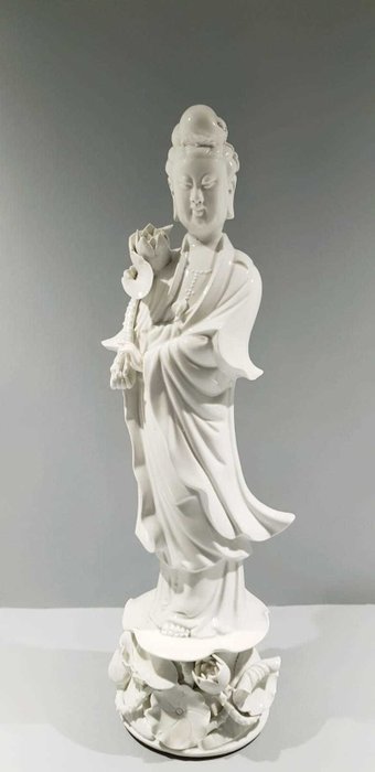 Escultura Blanc de Chine de Guanyin (1) - Blanco de China - Porcelana - Guanyin - China - Segunda mitad del siglo XX