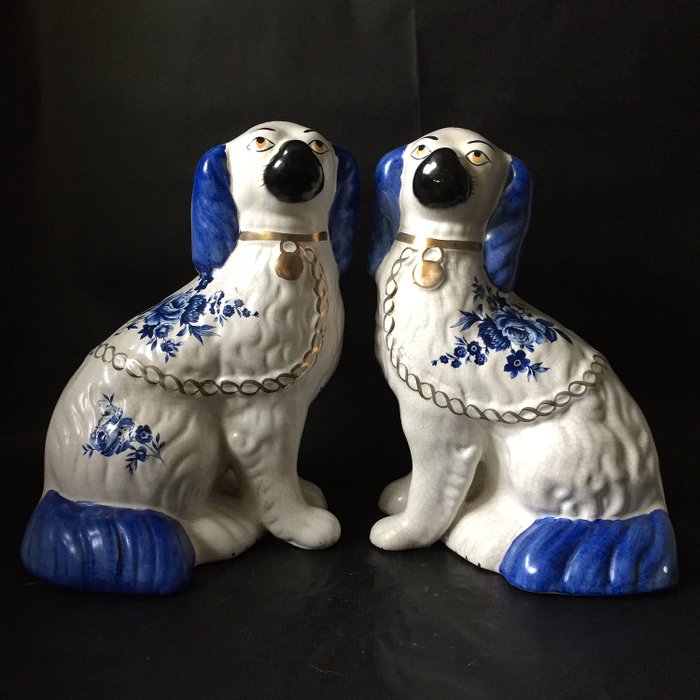 Staffordshire chien set (chiens de pute) (2) - Porcelaine