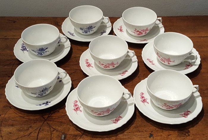 Richard Ginori - Tea service for 8 "VECCHIO GINORI" - Pattern "Santa Margherita" - Porcelain