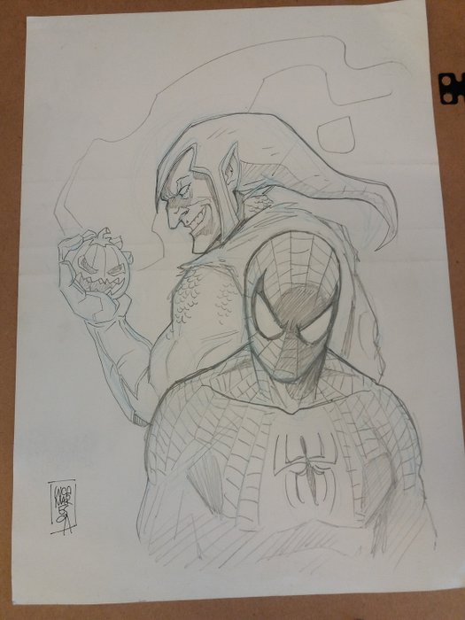 Spiderman vs Hobgoblin - Illustrazione originale di Luca Maresca   - Losbladig - Eerste druk - (2010)