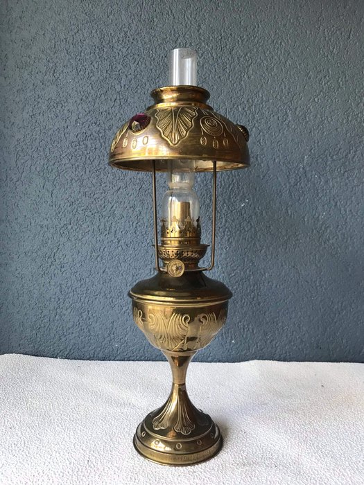 Oil lamp - Kosmos Brenner - Brass, Glass