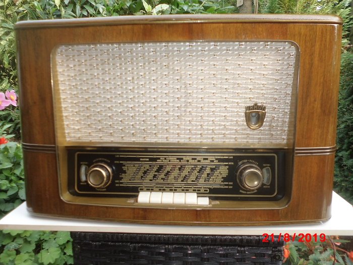 Braun - 555 Ukw Phono - Radio de tubo, Tocadiscos