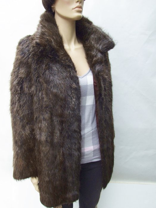 Industria Argentina - Natural Beaver Fur Coat - Size: EU 42 (IT 46 - ES/FR 42 - DE/NL 40), M