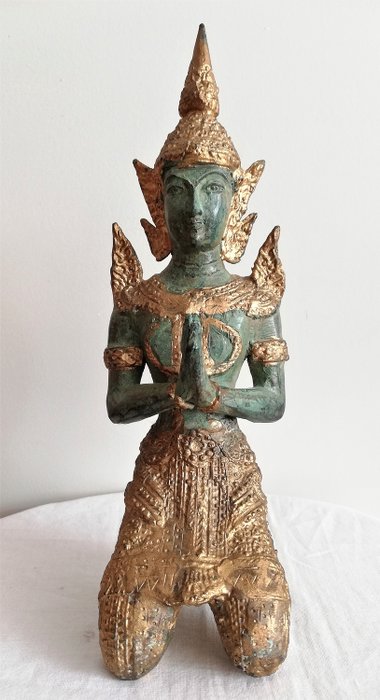Temple guardian - Gilt bronze - Thepanom - Thailand - Second half 20th century