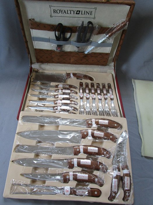 Royalty Line - Switzerland - Qualitäts Messerset - 25 Teile  - Including. Steak Cutlery (12 parts) & Original Suitcase - Stainless steel blades-unused